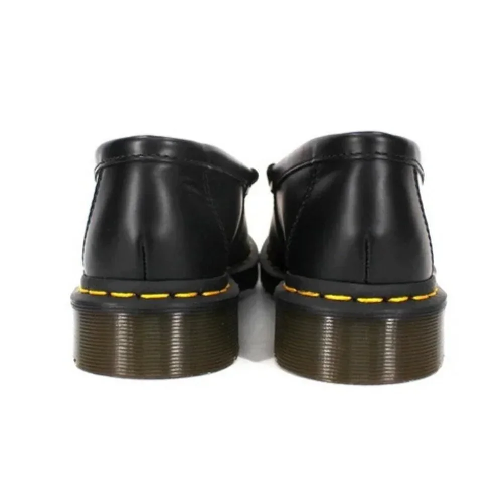 Dr. Martens Penton Floral Loafers Black Leather Jacquard Slip On - Picture 3 of 6